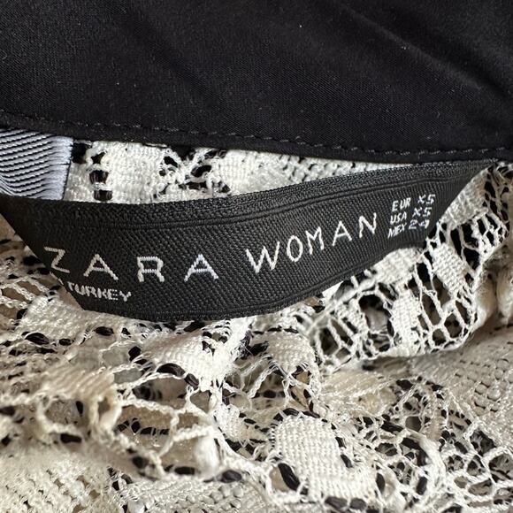 Zara Lace Sleeveless Top Sheer Peter Pan Collar Victorian Romantic Modest - Picture 4 of 10